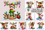 10 PNG North Pole ELF Clipart Bundle, a Graphic by Clipart Bloom (Thumbnail 1 of 17)