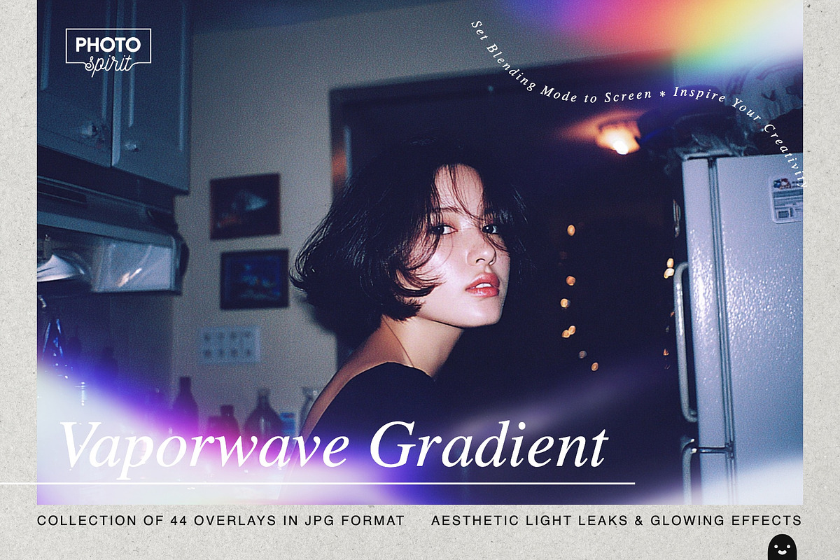 Vaporwave Gradient Overlays, a Texture Graphic by PhotoSpirit (Photo 1 of 8)