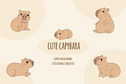 Cute Capybara Animal Funny Character, a Graphic by Imaginary Party (Thumbnail 1 of 7)