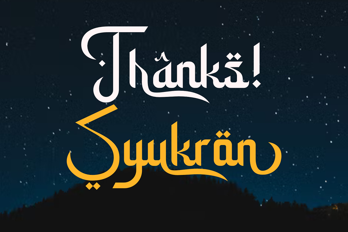 Ramadhan Amazing, a Script Font by Sealoung (Photo 10 of 10)