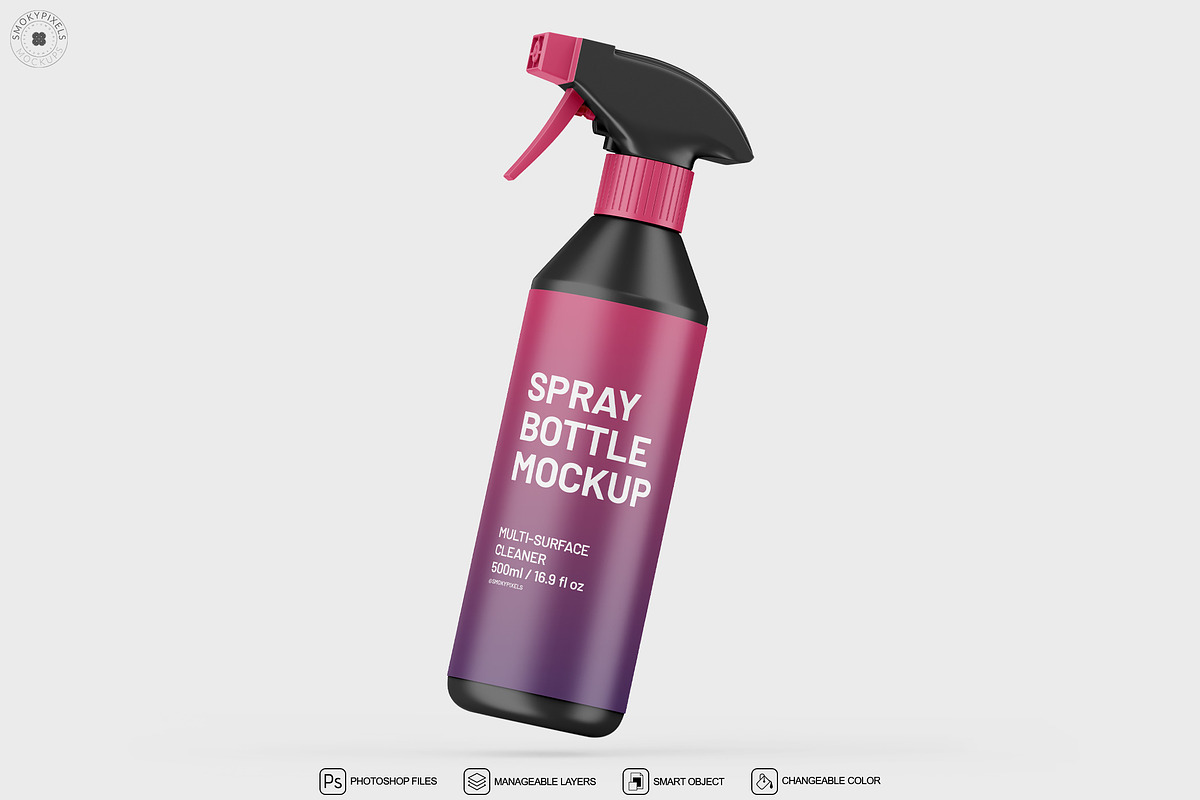 Spray Bottle Mockup, a Product Mockup by SmokyPixels (Photo 4 of 5)