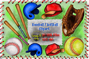 Baseball / Softball Clipart, an Illustration by TanuschArts (Thumbnail 1 of 4)