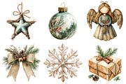 Neutral Rustic Christmas Clipart Bun, an Illustration by Daily.Designs (Thumbnail 2 of 5)
