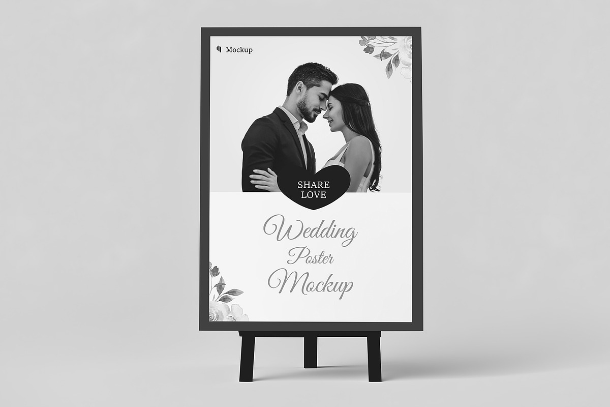 Elegant Wedding Poster Mockup, a Product Mockup by graphypix (Photo 4 of 4)