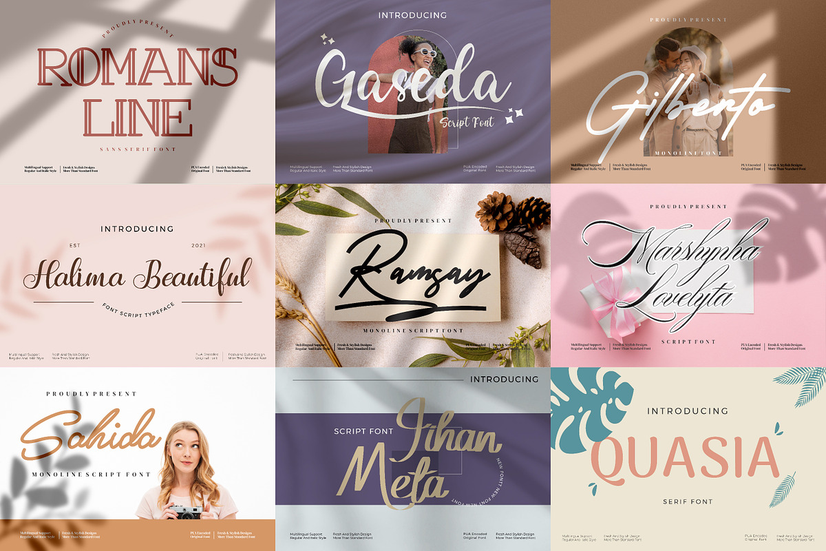 Display & Script Font Bundle, a Serif Font by mahstudios (Photo 11 of 17)