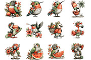 Cute Summer Tropical Birds Clipart, a Seasonal Illustration by Designking (Thumbnail 2 of 5)