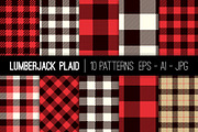 Vector Lumberjack Plaid Patterns, a Pattern Graphic by SubwayParty (Thumbnail 1 of 3)