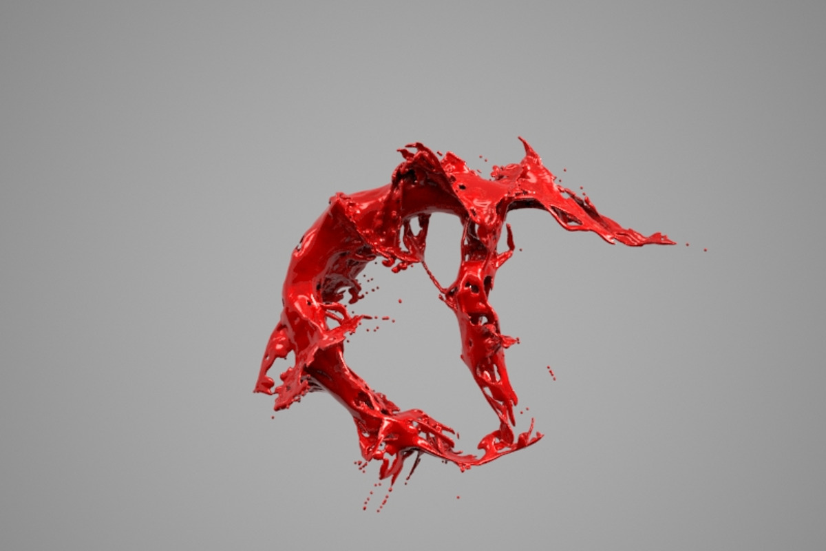 Splash Liquid Alphabet: D, a Food & Drink 3D Model by Tedi Permana (Photo 2 of 6)