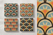 Retro Floral Seamless Patterns, a Pattern Graphic by tifftuff (Thumbnail 2 of 6)