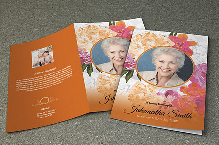 Funeral Program Template-V189, a Brochure Template by Template Shop