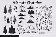 Wild Rustic Fonts and Illustrations, a Script Font by FabledHut (Thumbnail 3 of 8)