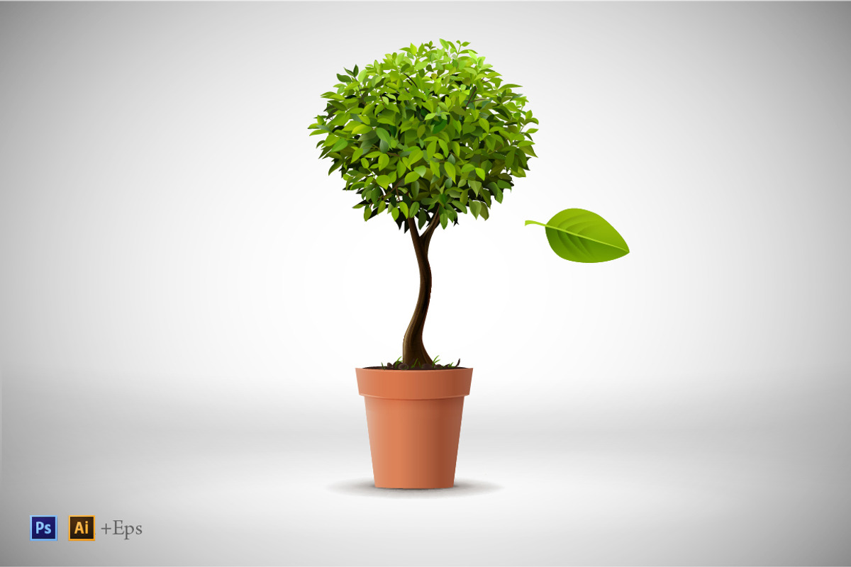 Realistic Vector Tree, an Object Graphic by vatesdesign