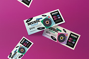 Black Retro Music Festival Ticket, a Card Template by graphicook (Thumbnail 2 of 3)