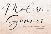 Modern Summer Calligraphy Logo Font, a Script Font by Mila Garret (Thumbnail 1 of 14)
