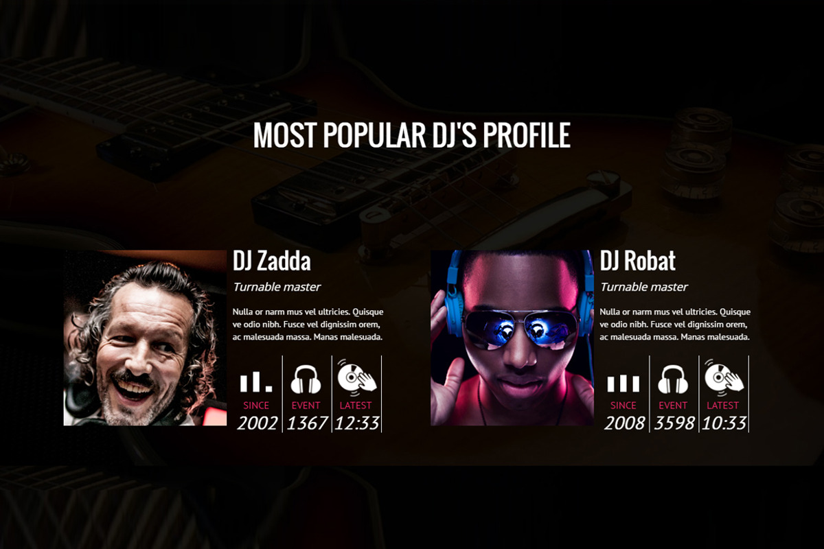 Night Club One Page HTML Template, a Landing Page Template by oLanding (Photo 6 of 6)