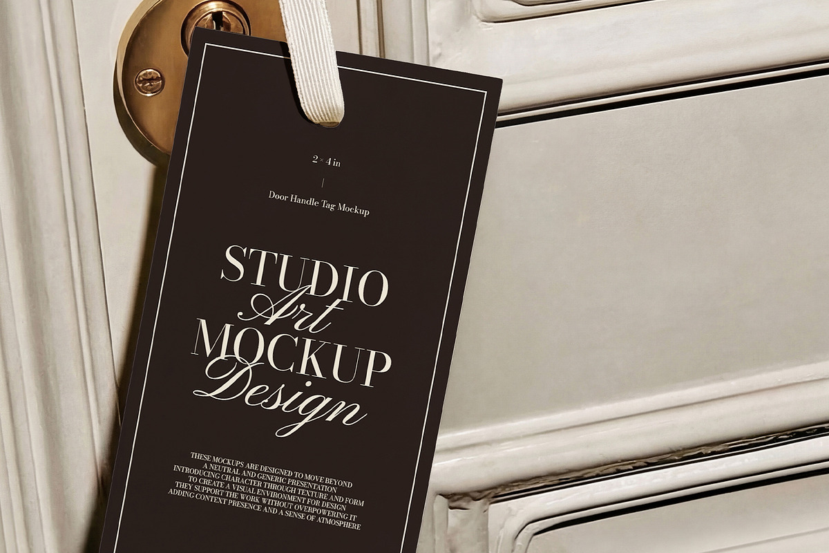 Door Handle Tag Mockup, a Mockup by nkate (Photo 3 of 4)