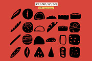 216 BAKERY CLIPART - VECTOR SHAPES, a Decorative Illustration by JuDesign (Thumbnail 3 of 21)