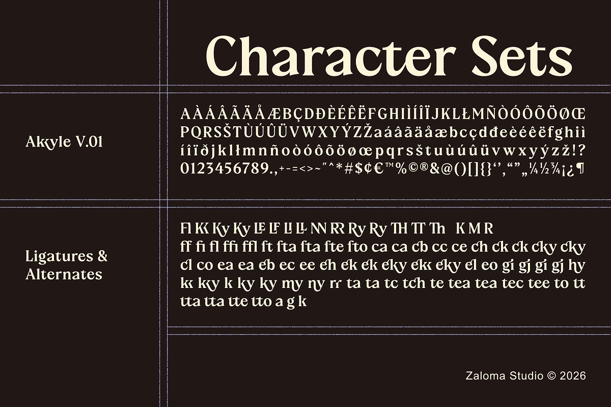 Akkyle – Modern High Contrast Serif, a Serif Font by Zaloma Studio (Photo 10 of 11)