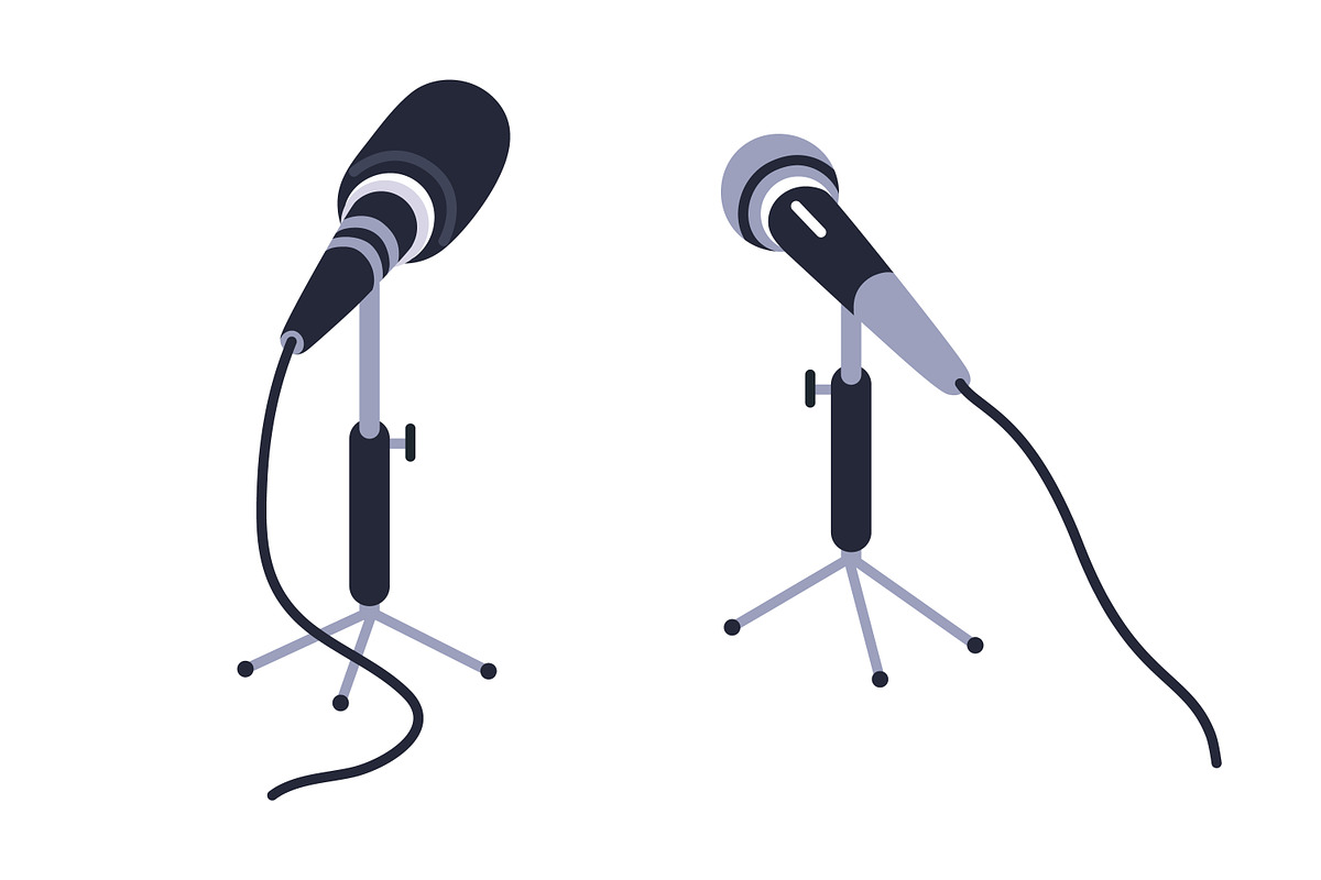 Microphones for audio recording set, an Object Illustration by Good Studio (Photo 2 of 4)