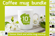 SALE! Coffee mug mockup bundle, a Cups & Container Mockup by TasiPas (Thumbnail 1 of 6)
