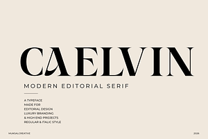 Caelvin – Modern Editorial Serif