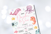 Oneder the Sea Birthday Invitation, an Invitation Template by Melii Designs (Thumbnail 9 of 10)