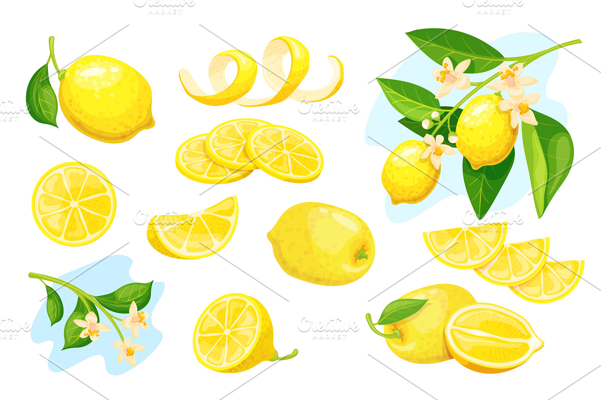 Peel lemon. Citrus yellow fruit, a Food Illustration by Stock-Smart-Start