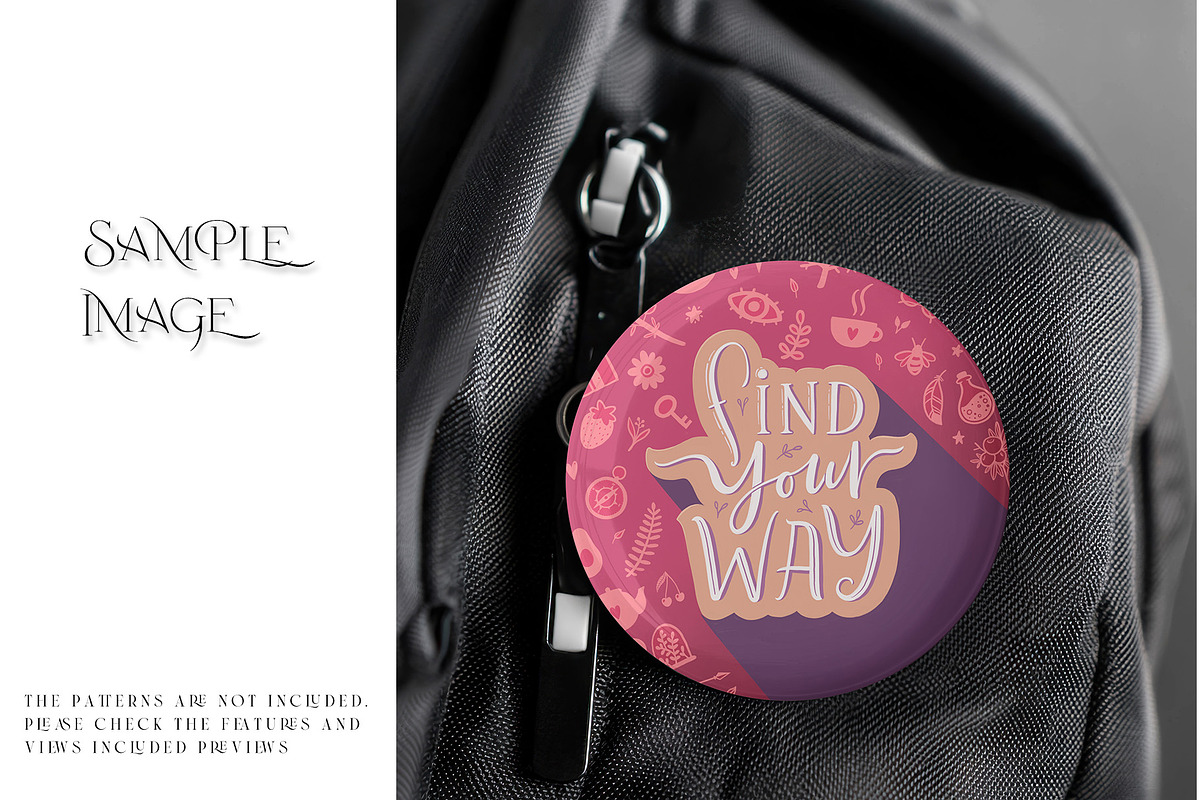 Pin Badge Collction PNG & PSD Mockup, a Product Mockup by mock-ups (Photo 5 of 22)