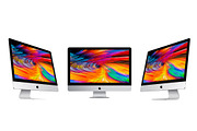 Apple iMac realistic mockup, a Mac Mockup by LINEARstudio (Thumbnail 2 of 2)