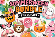 Summerween Clipart PNG Bundle, a Seasonal Illustration by Tanya Kart (Thumbnail 1 of 13)
