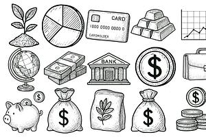 Finance Icon Set, an Object Graphic by nikagraphic
