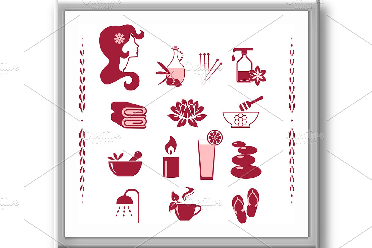 Vector spa icons set., an Object Graphic by RODINA (Photo 3 of 3)