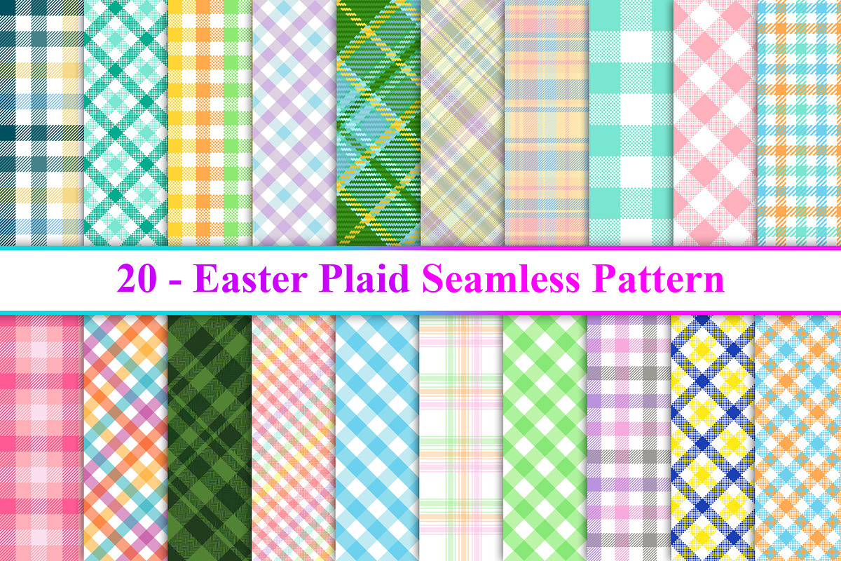Easter Buffalo Plaid Pattern, a Pattern Graphic by Digital Studio