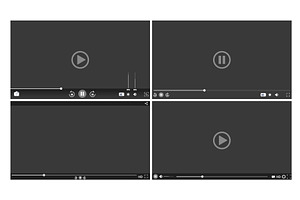 Video player template, a Technology Illustration by Things for designers