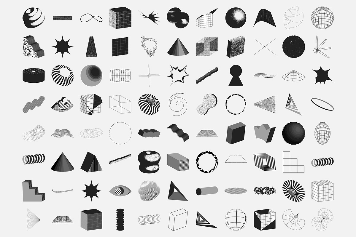 90 Vector Texture Shapes, a Background Graphic by softulka (Photo 16 of 16)