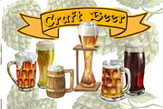 Beer and snacks watercolor set., a Food Illustration by AkvarelRiver (Thumbnail 3 of 7)