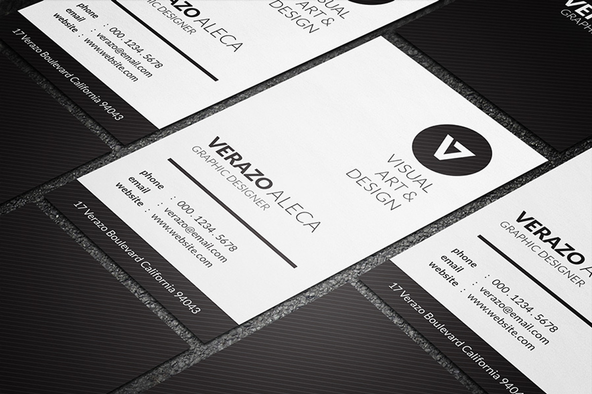 Clean Vertical Business Card, a Business Card Template by Verazo (Photo 1 of 3)