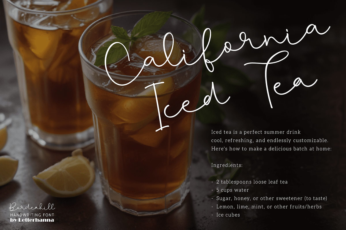 Bordeahill Font, a Handwritten Font by Letterhanna Studio (Photo 4 of 13)
