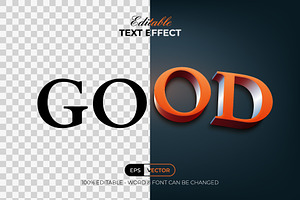 Good Text Effect Orange Style