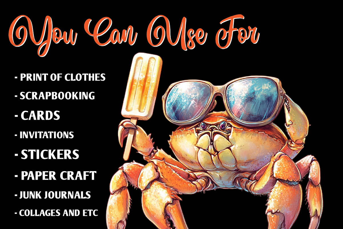 Quirky Summer Beach Day Clipart, an Illustration by CreationArt (Photo 8 of 9)