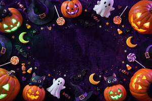 halloween frame with space for text