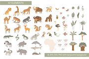 Safari Animals, Alphabet, Patterns, an Object Graphic by NinaFedorova (Thumbnail 4 of 6)