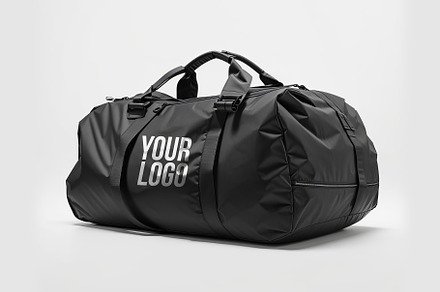 Duffle bag logo mockup PSD