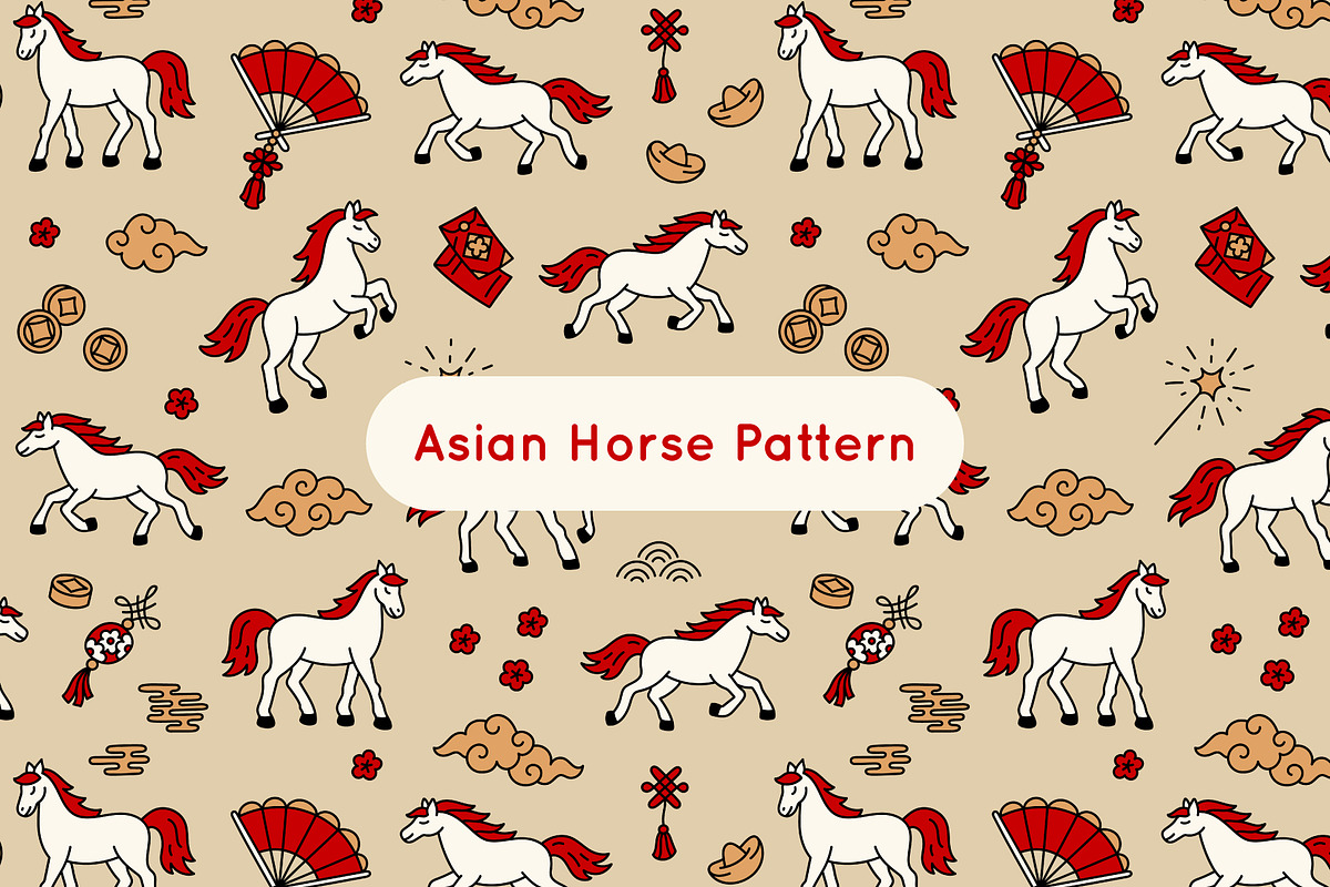 Seamless Pattern for Asian New Year, a Pattern Graphic by Viaireshop (Photo 1 of 4)