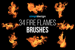 Fire Photoshop Brushes, a Brush Add-On by SimplDesign