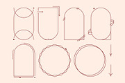Retro geometric frames and shapes., a Decorative Illustration by AleksAbramova (Thumbnail 3 of 9)
