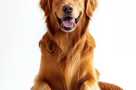 Happy Golden Retriever Dog Portrait, an Abstract Photo by Pixeness