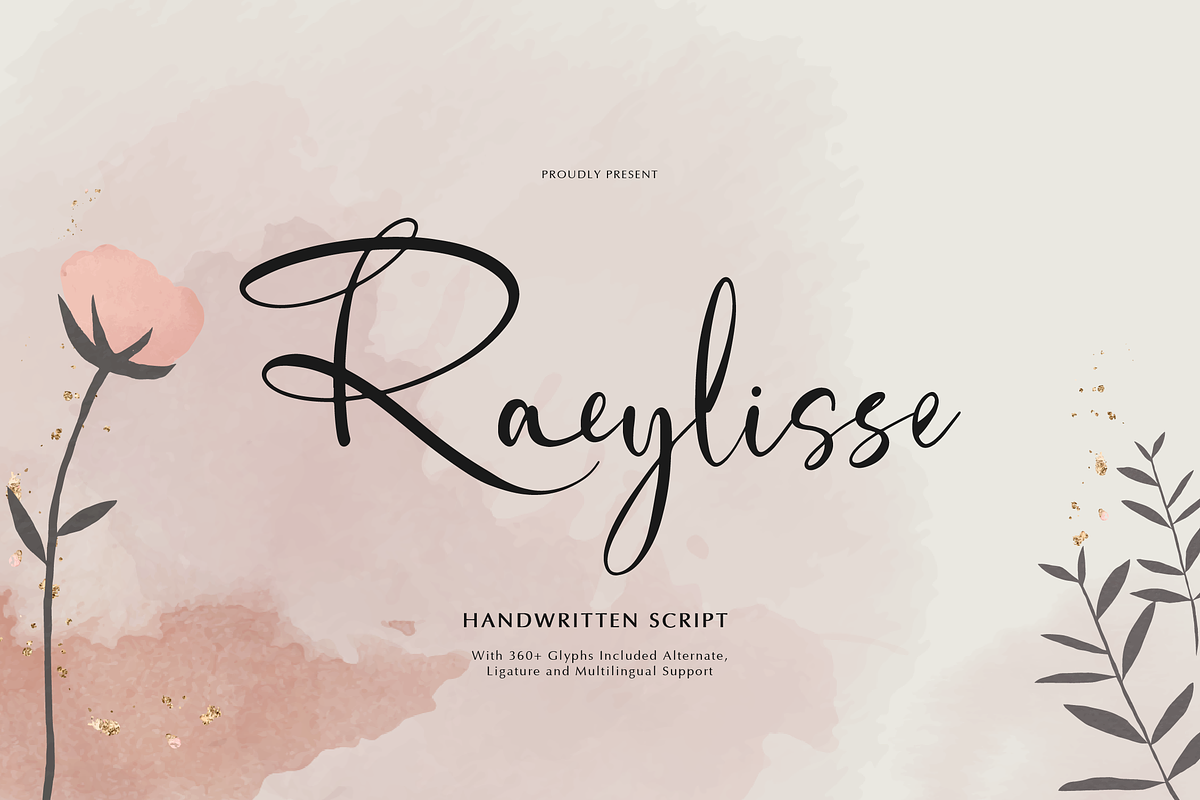 Raeylisse | Handwritten Script, a Script Font by gracetype_studio (Photo 1 of 12)