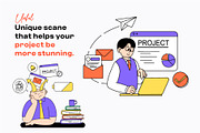 Freelance and Remote Worker, an Illustration by orenjidesign (Thumbnail 2 of 8)