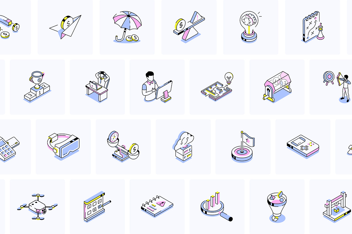 250 Universal Isometric Icons, an Object Illustration by Prosymbols (Photo 7 of 13)